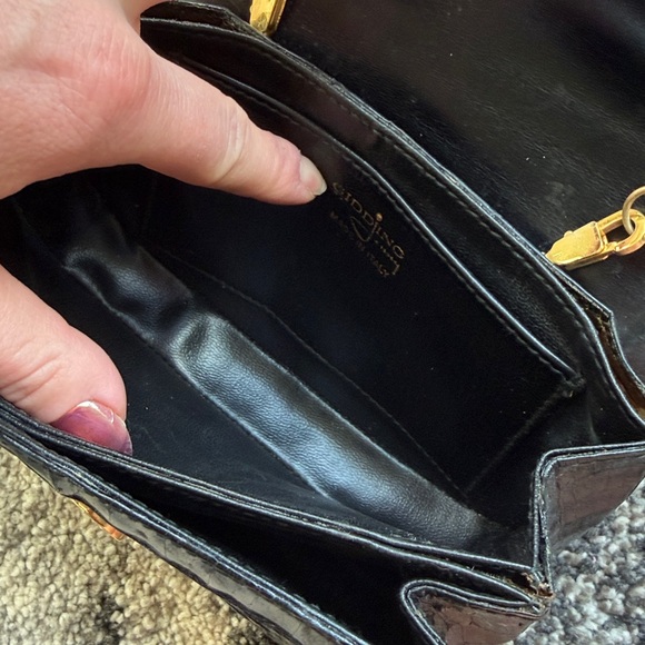 Black Crocodile Mini Jenny Gidding Made in Italy purse - Picture 5 of 12